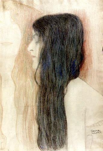 Girl with Long Hair, 1899 Gustav Klimt